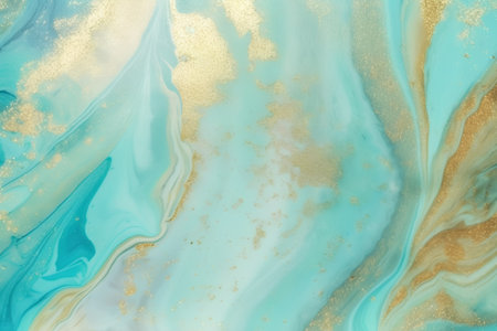 Marble abstract acrylic background. Marbling artwork texture. Agate ripple pattern. Gold powder.の素材