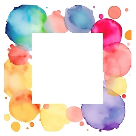 Abstract watercolor frame with space for your text. Watercolor background.の素材
