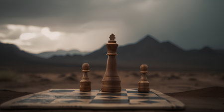 Chess game concept of business ideas and competition. 3D renderingの素材