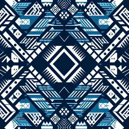 Seamless geometric aztec pattern. Tribal vector texture. Aztec style background.の素材