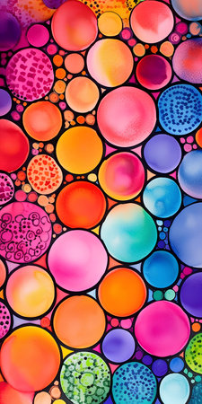 abstract background with multicolored circles. close-up.の素材