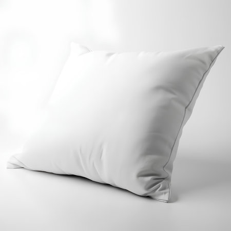 close up of a white pillow on a white background, 3d renderの素材