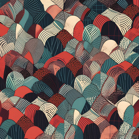 Seamless vector pattern. Background with abstract hand-drawn waves. Can be used for wallpaper, pattern fills, web page background,surface textures.の素材