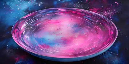 Cosmic space background with stars and nebula. 3d illustrationの素材