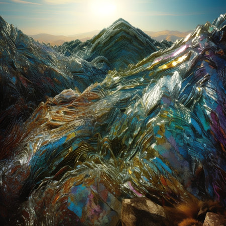 colorful abstract background made of stones in the mountains. 3d renderの素材