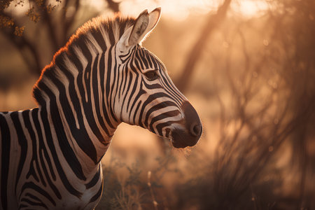 Zebra in the Okavango Delta - Moremi National Park in Botswanaの素材
