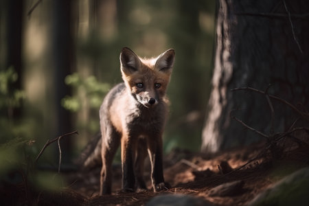Portrait of a red fox (Vulpes vulpes)の素材