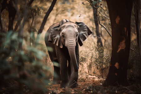 Elephant in the bush, Kruger National Park, South Africaの素材