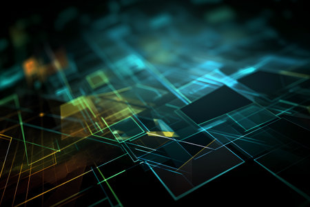 abstract technology background, 3d render, computer digital illustration.の素材