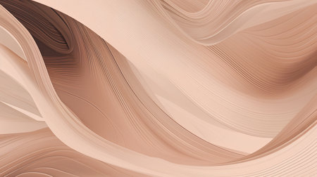 Abstract background with smooth lines in beige colors. Vector illustration.の素材