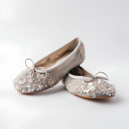 wedding shoes on a white background, wedding shoes on a white backgroundの素材
