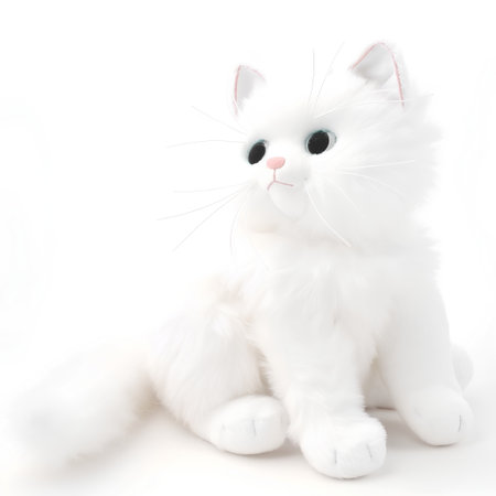 White cat isolated on a white background. Close-up of a catの素材
