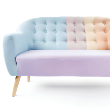 Sofa isolated on a white background. 3d rendering.の素材