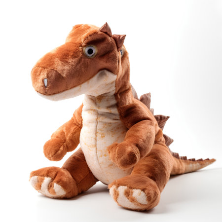 toy dinosaur isolated on white background, toy dinosaur on white backgroundの素材