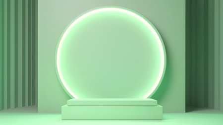 Abstract scene podium for mock up presentation in minimalism style, 3d renderの素材