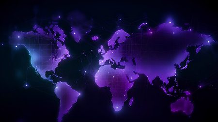 abstract world map technology concept background. Vector illustration. Eps 10の素材