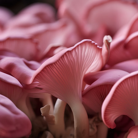 Mushroom Pleurotus ostreatus macro close upの素材