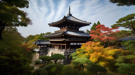 Kiyomizu-dera Temple in Kyoto, Japan at autumnの素材