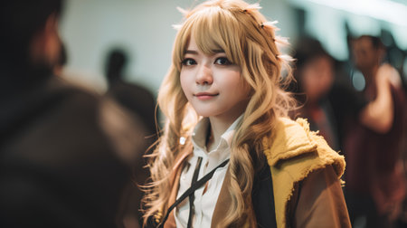 Beautiful asian woman in fashion clothes in the shopping mall.の素材