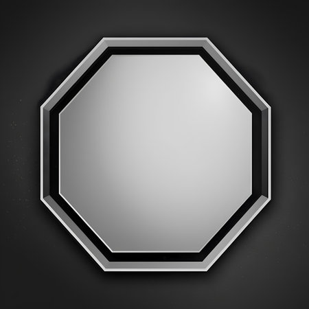 Abstract metal background with hexagon frame. Eps 10 vector file.の素材