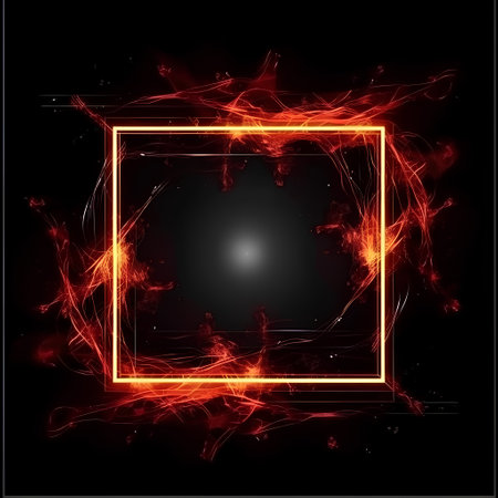 abstract fire frame on a black background, eps10 vectorの素材