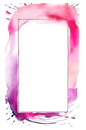Watercolor frame with space for your own text. Watercolor backgroundの素材