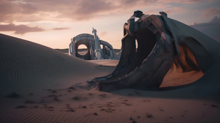 Fantasy alien planet. 3D render of a fantasy alien planet.の素材