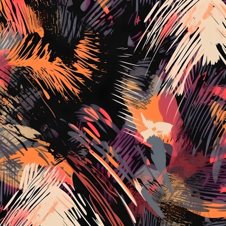 Abstract seamless pattern with blots and splashes. Vector illustration.の素材