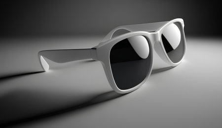 Sunglasses on a black background. 3d render. 3d illustrationの素材