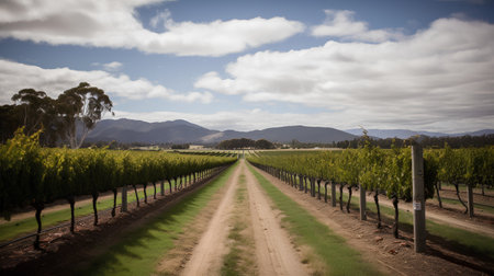 Vineyard in the South Island of New Zealand, South Islandの素材