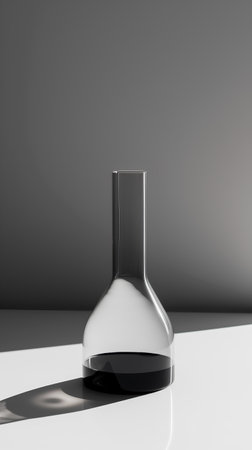 3d render of a flask on a white background with copy spaceの素材