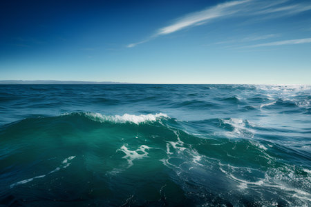 Beautiful seascape with sea and blue sky. Composition of nature.の素材