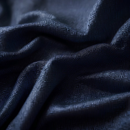 Texture, background, pattern. The fabric is dark blue. tissue, textile, cloth, fabric, material, textureの素材