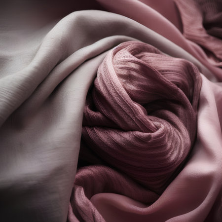 Texture, background, pattern, silk fabric, pink satin is a weave that usually has a glossy surface and a dull backの素材