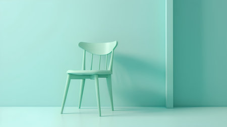 Minimalistic interior with chair. 3d render illustration mock upの素材
