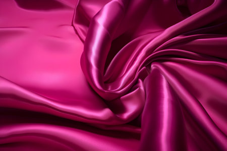 Smooth elegant pink silk or satin texture can use as backgroundの素材