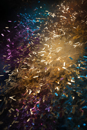 abstract background with bokeh defocused lights and stars.の素材