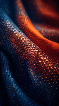 Texture, background, pattern. Silk fabric is dark blue with a metallic sheen. If you have a bad mood, this fabric will lift it to unprecedented heights.の素材
