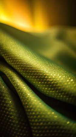 close up of a green fabric, shallow depth of field, macroの素材