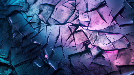 Broken glass texture. Abstract background. 3d rendering illustration.の素材