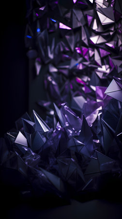 Abstract polygonal crystal background. 3d rendering, 3d illustration.の素材