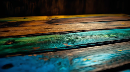 Wooden background from old boards. Photo in old color style.の素材