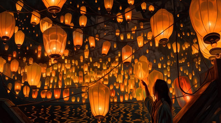 Lantern Festival in Chiangmai,Thailand.の素材