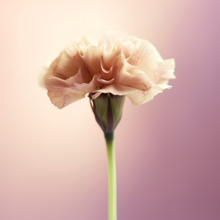 Carnation flower on a colored background. Close-up.の素材