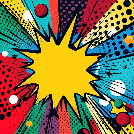 Comic book explosion background in pop art style. Vector illustration.の素材