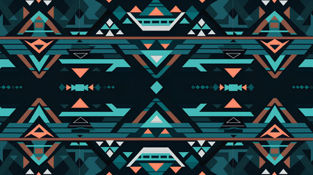 Aztec seamless pattern. Tribal aztec background. Boho style.の素材