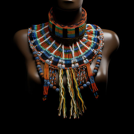 Necklace with beads on a mannequin. 3d renderingの素材