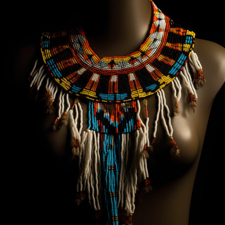 Necklace on a mannequin. Boho style.の素材