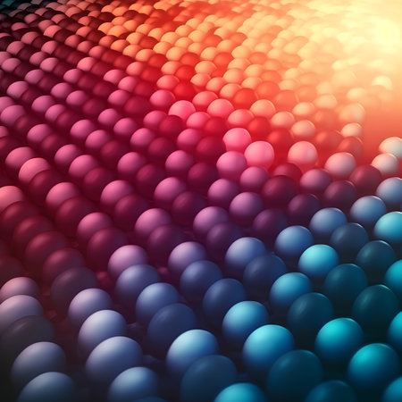 Abstract background with colorful spheres, 3d render, computer generated imagesの素材