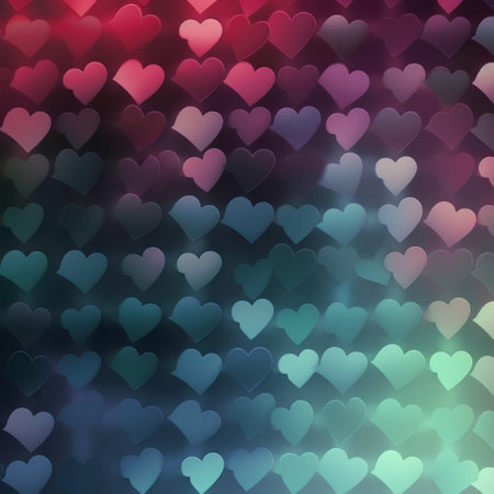 Heart bokeh background. Valentines day background. Vector illustration.の素材
